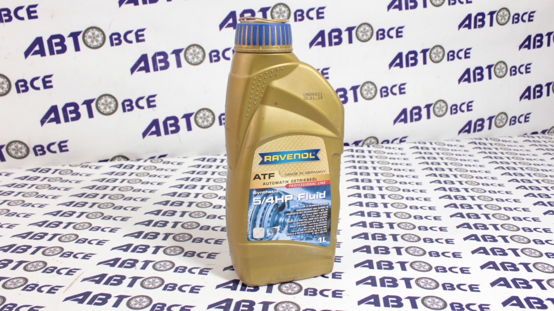 Масло трансмиссионное ATF 5/4 HP Fluid синтетическое (желтое) 1л RAVENOL